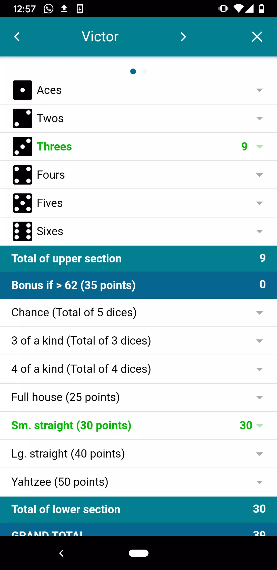 Yam’s ScoreSheet (no advertisi应用截图第1张