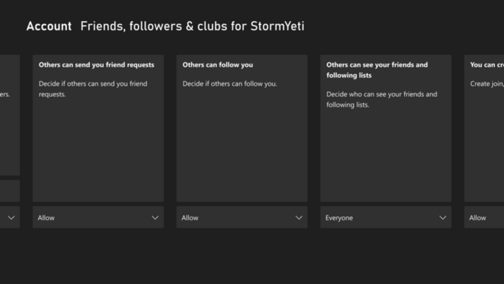 Xbox Follow and Friend Systems