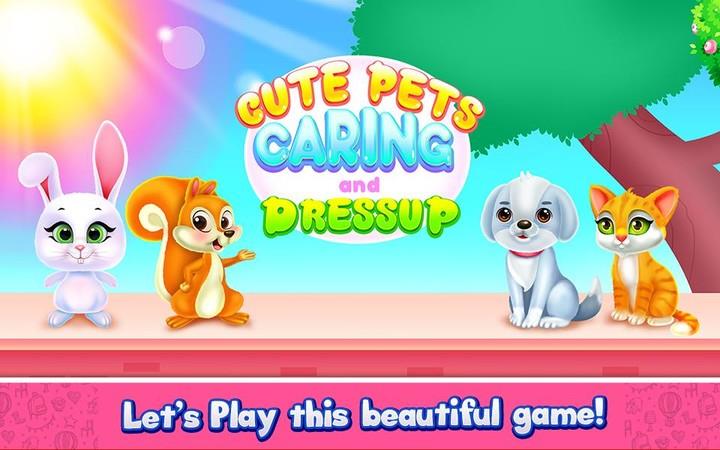 Cute Pets Caring and Dressup Captura de tela 0