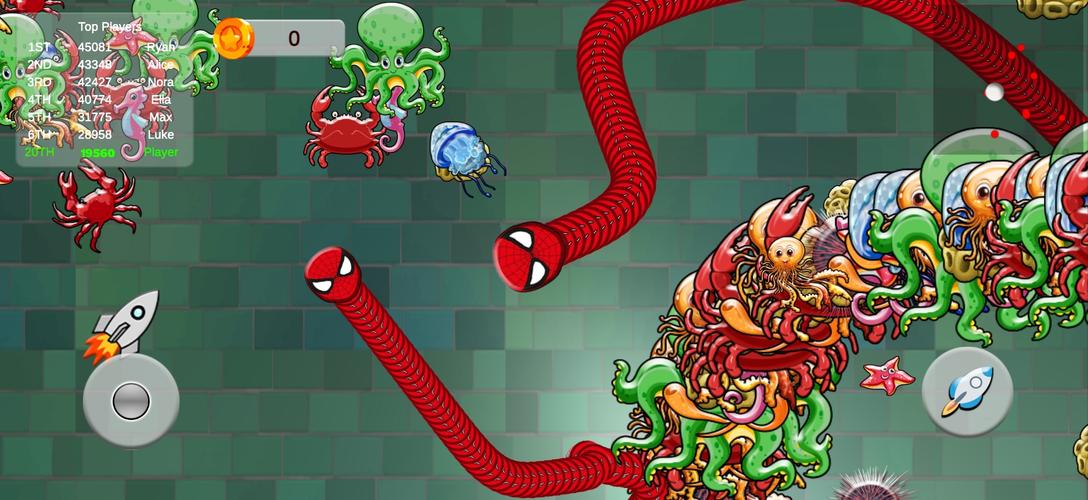 Snake Zone.io Slither Worm Captura de tela 0