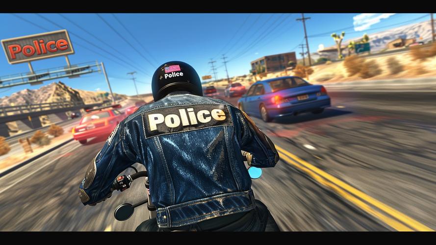 Police Bike Pursuit Highway Captura de pantalla 3