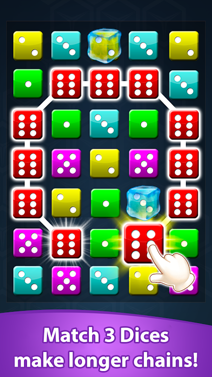 Dice Match Line Puzzle Games Capture d'écran 0