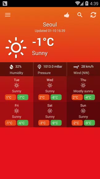 Weather South Korea Captura de tela 0