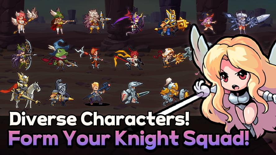 Rush! Knights : Idle RPG Captura de tela 3