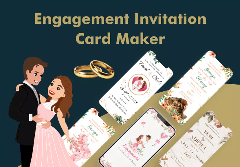 Engagement Card Maker & Design 스크린샷 0