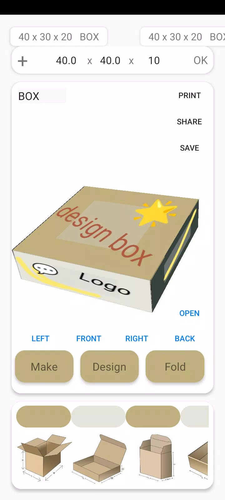 Box Maker Template Creator Pro Captura de tela 2