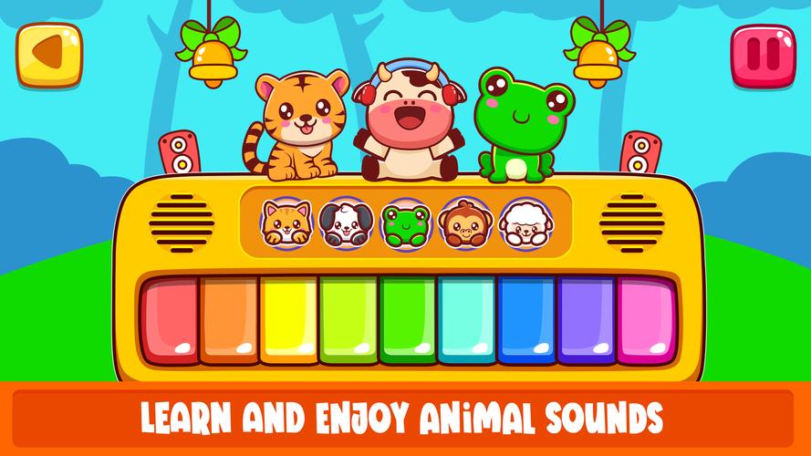Piano Kids Toddler Music Games スクリーンショット 1
