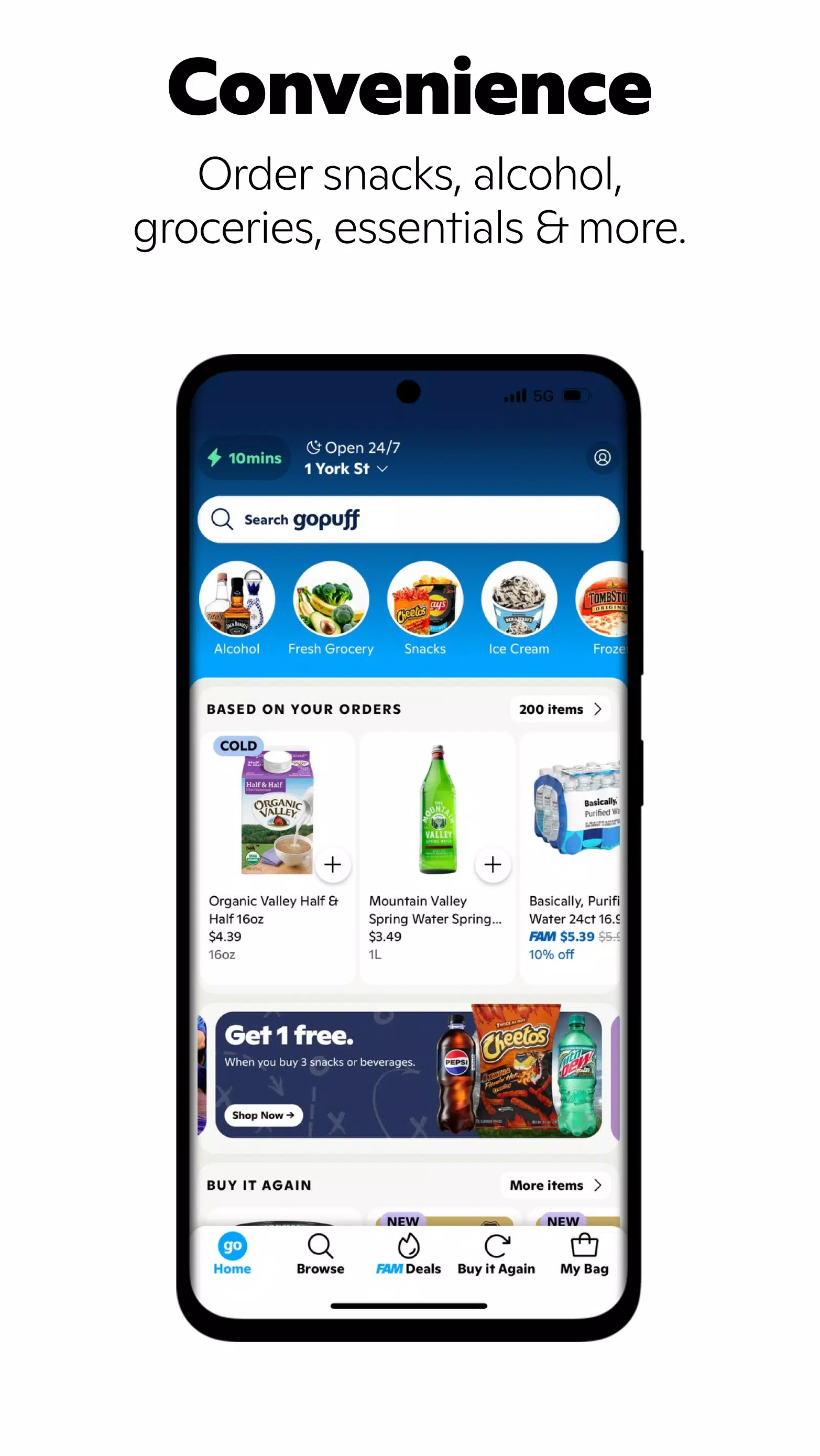 Gopuff—Alcohol & Food Delivery应用截图第1张