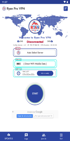 Ryan Pro VPN Mod Captura de tela 1