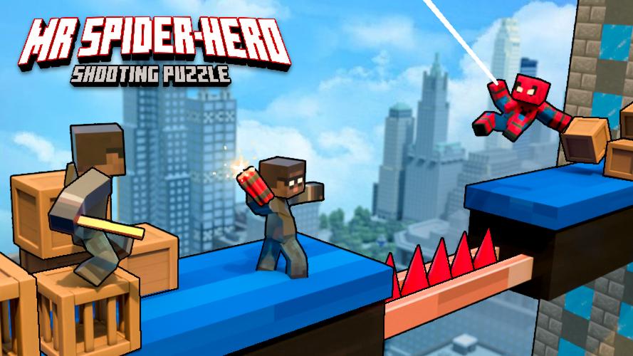 Mr Spider Hero Shooting Puzzle Capture d'écran 0