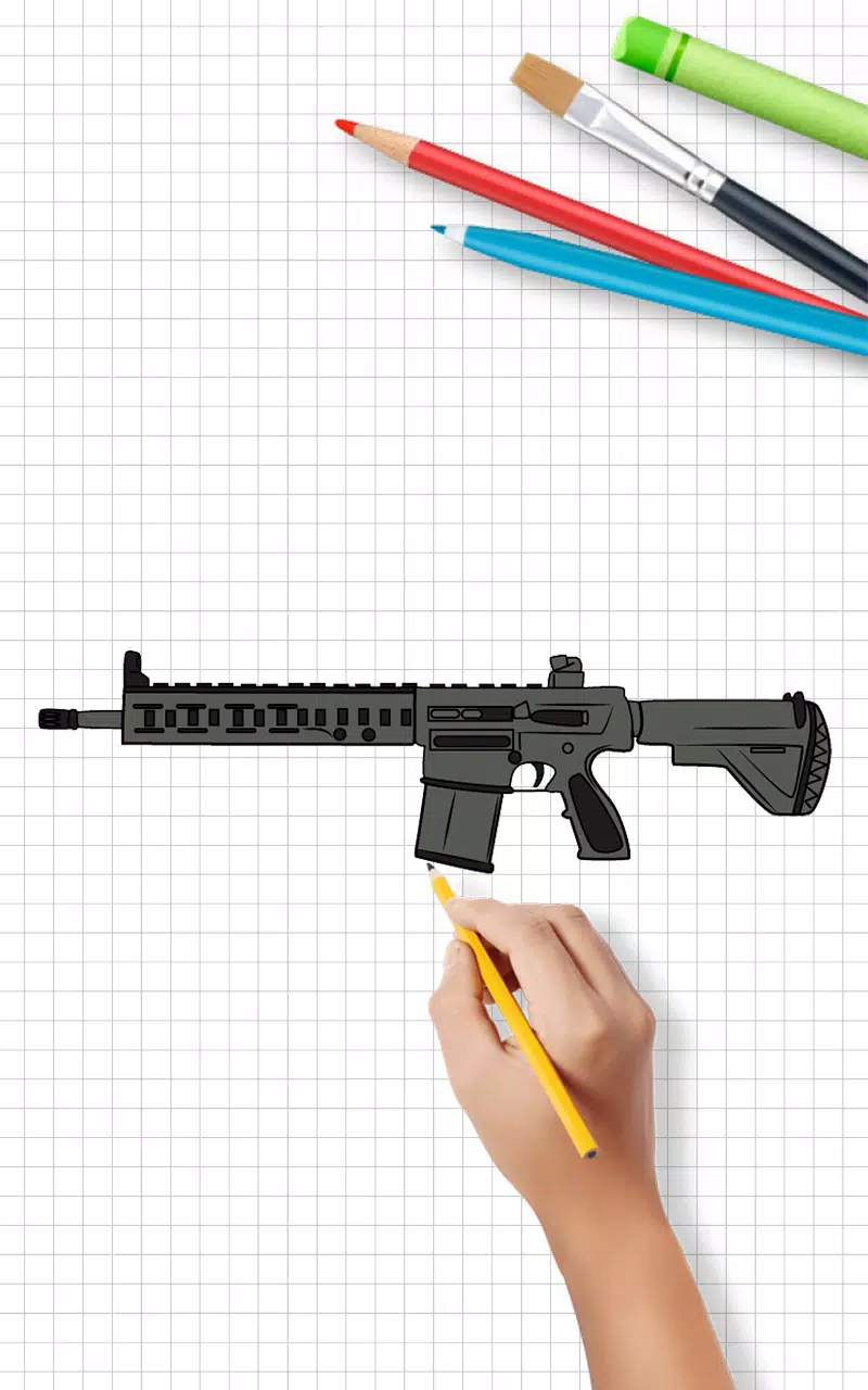 How to draw weapons step by st Capture d'écran 3