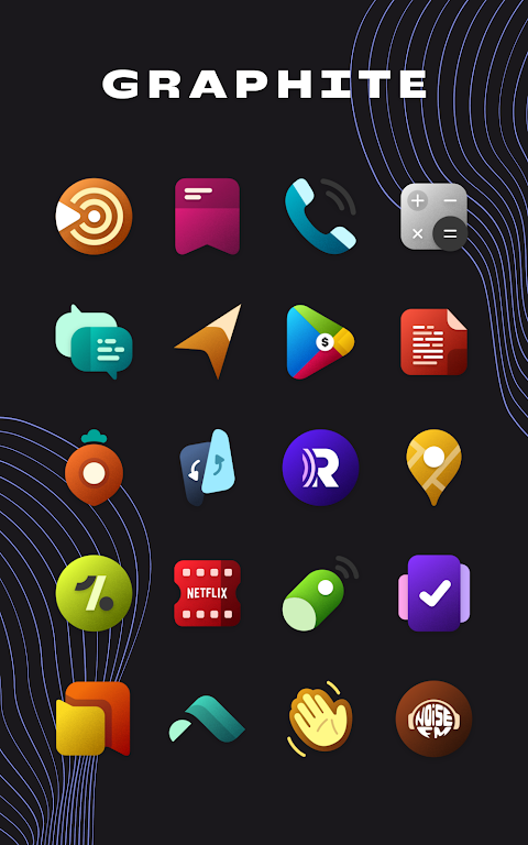 Graphite Icon Pack Mod Скриншот 3