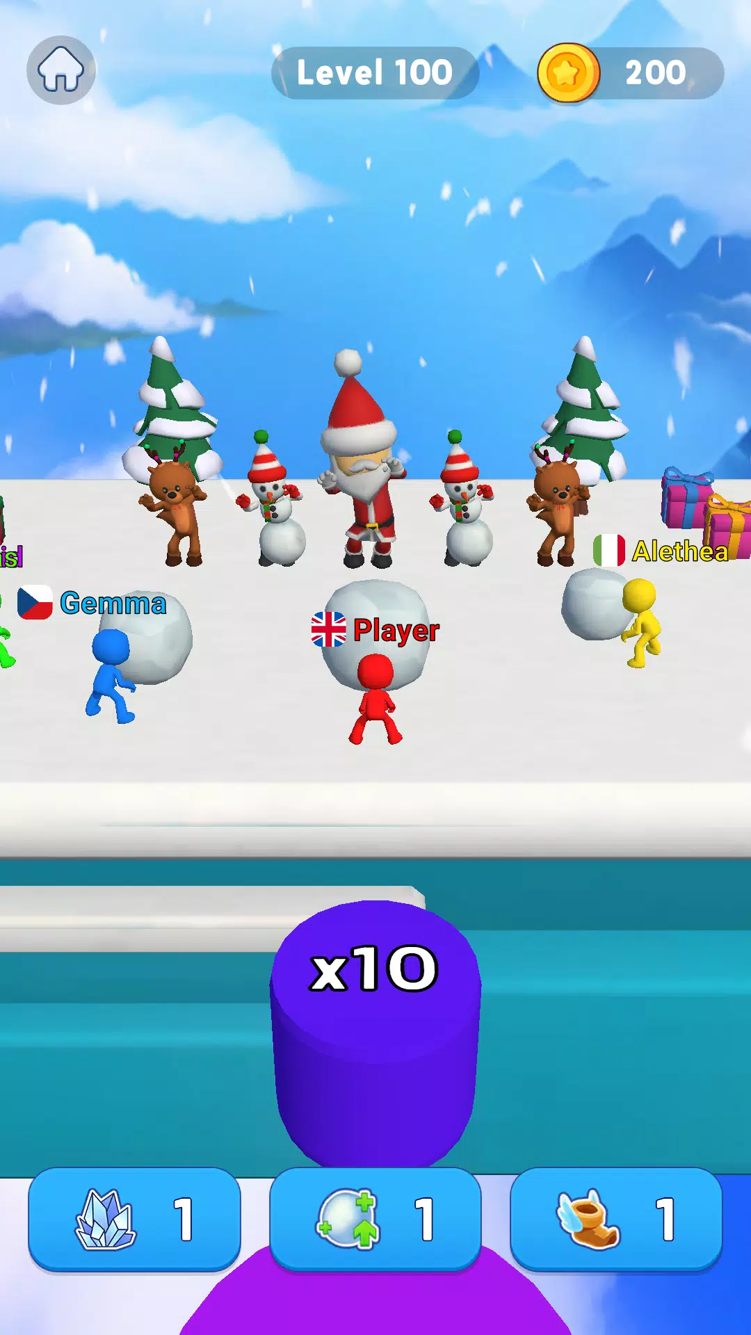 Snowball Race 3D: Ice Bridge Captura de pantalla 3