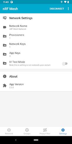 nRF Mesh Screenshot 2