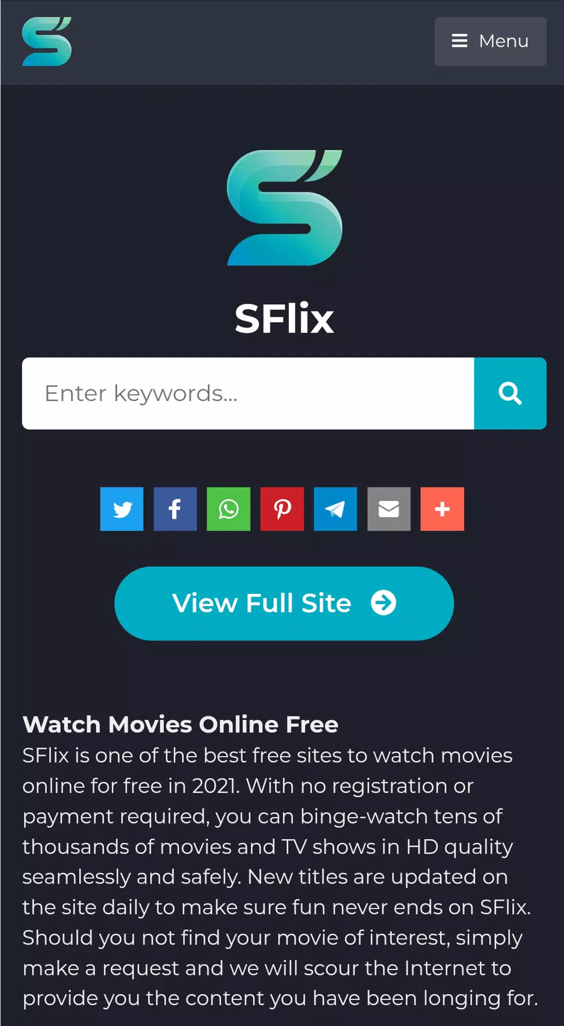 SFlix for Movies and Series Captura de pantalla 0