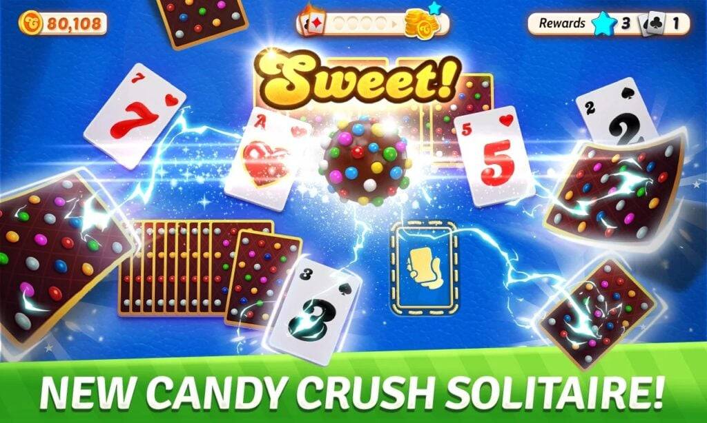 Candy Crush Solitaire: Play Trieaks Paciência no celular