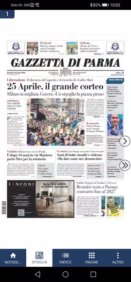 Gazzetta di Parma Captura de tela 3