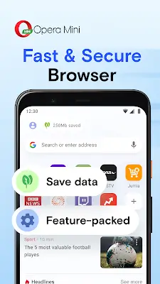 Opera Mini Web ブラウザ スクリーンショット 0