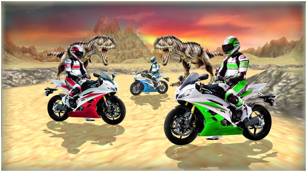 Dino World Bike Race Game - Jurassic Adventure Screenshot 1