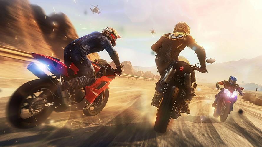 Highway Bike Attack Race Game Captura de tela 2