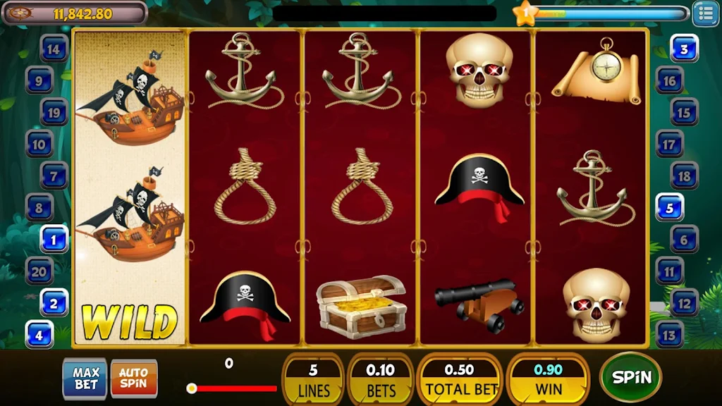 Pirates Slot Machine Treasure Spins スクリーンショット 0