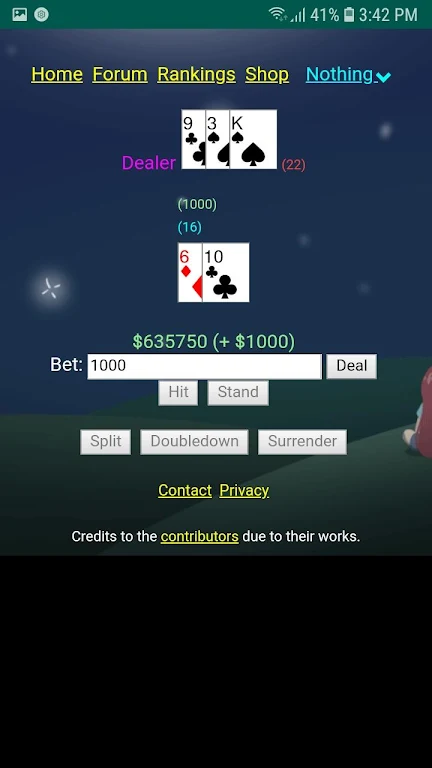 Blackjack Evolved Screenshot 1