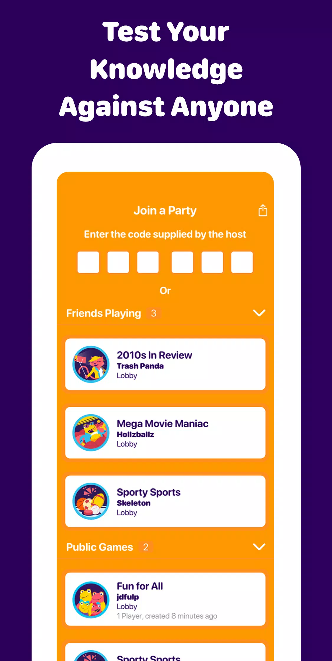 Sporcle Party应用截图第3张