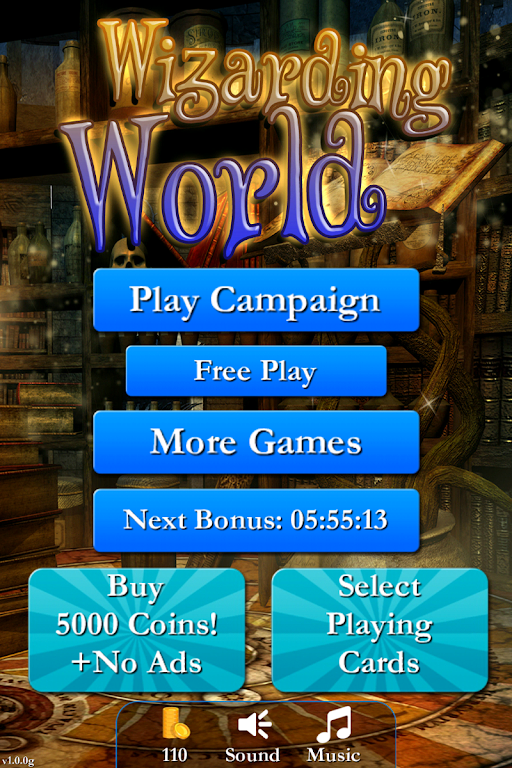 Tripeaks Solitaire - Wizards Captura de tela 0