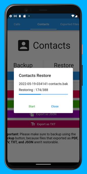 Call Log Backup,Restore & PDF Export Скриншот 1