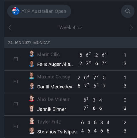 ATP live scores : Tennis live應用截圖第0張