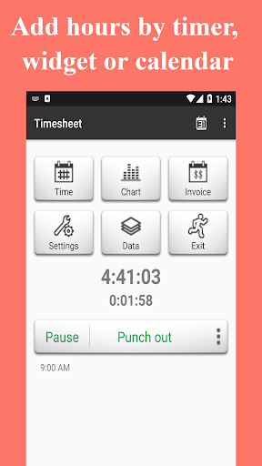 Timesheet - Work Hours Tracker Screenshot 0