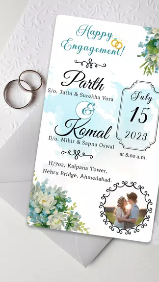 Engagement Card Maker & Design 스크린샷 1