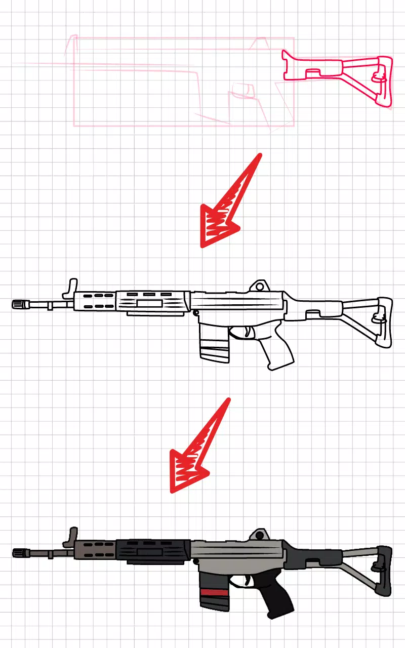 How to draw weapons step by st スクリーンショット 1